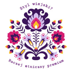 Torba bawełniana "Haft polski fioletowy"