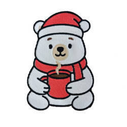 Torba bawełniana "Zimowy Miś z Kubkiem"