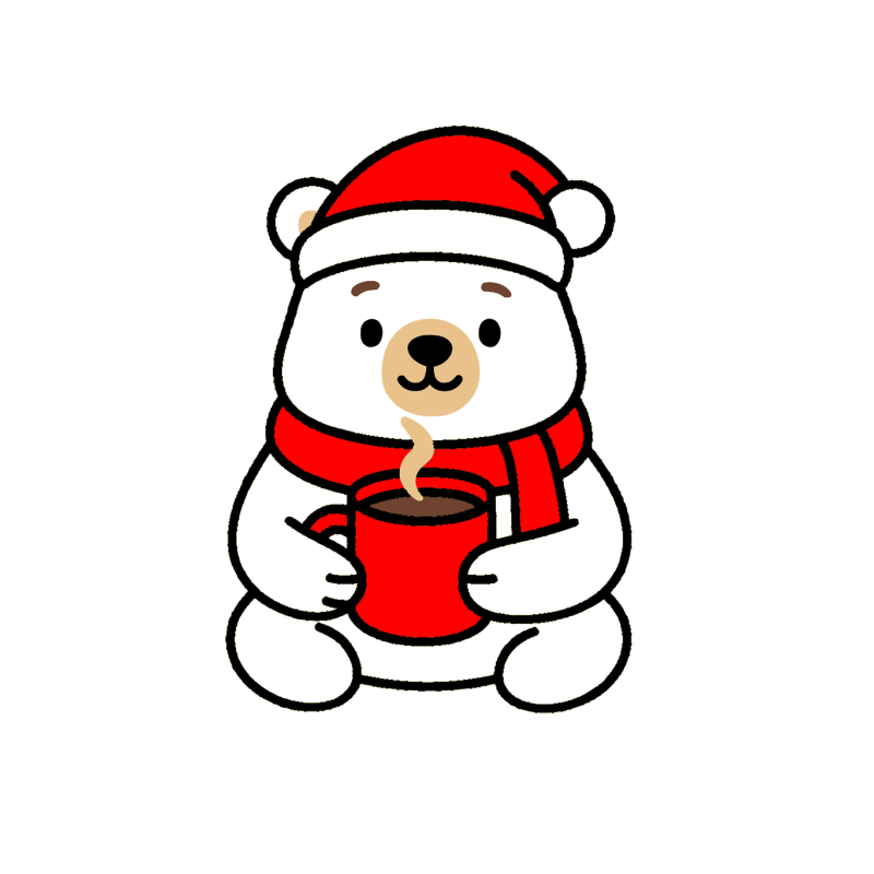 Torba bawełniana "Zimowy Miś z Kubkiem"